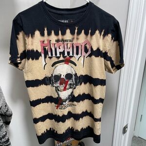 Machine Black and Tan Skull Graphic Tee